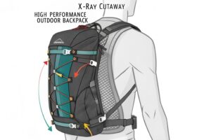 Load distribution design in backpacks